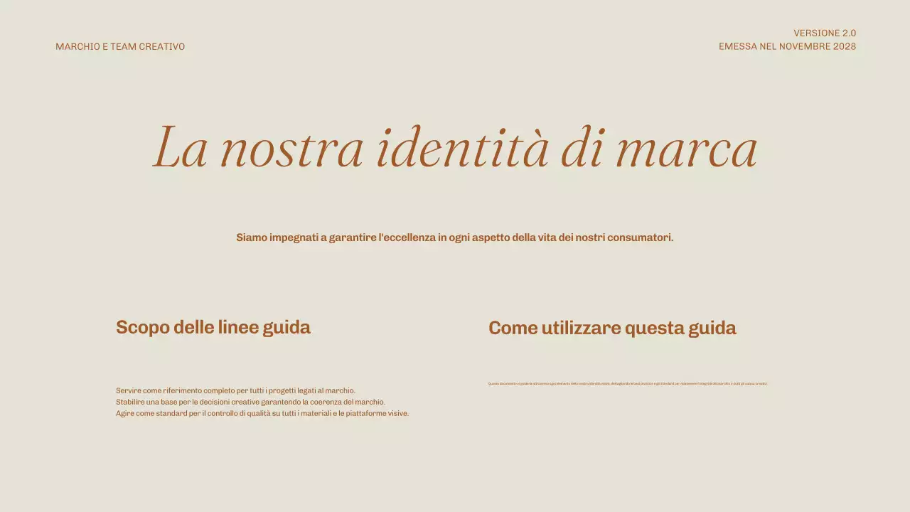 linea guida del marchio minimalista beige