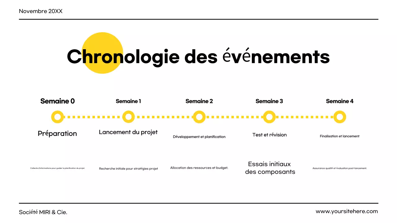 document de projet moderne jaune