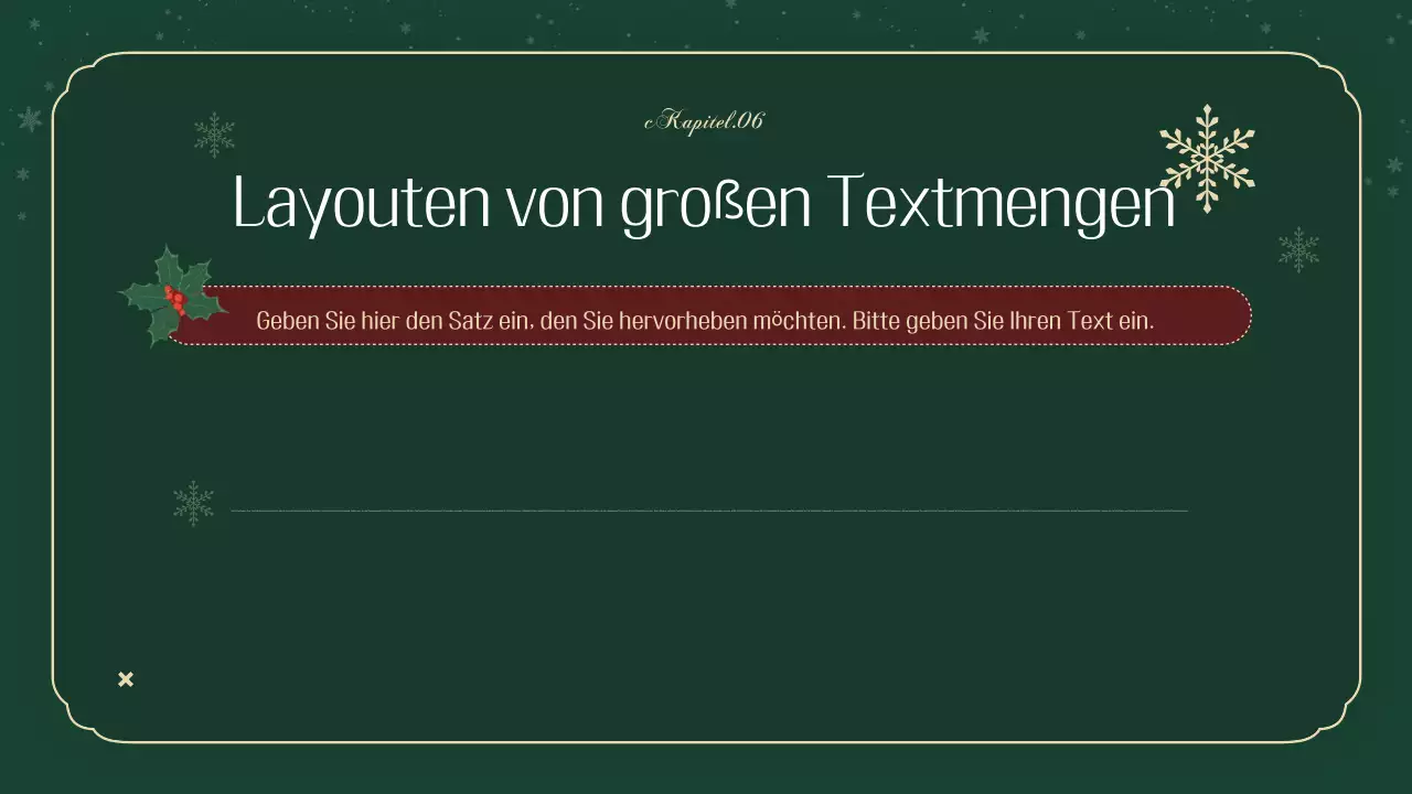 Ein luxuriöser Weihnachtsplaner in Grün