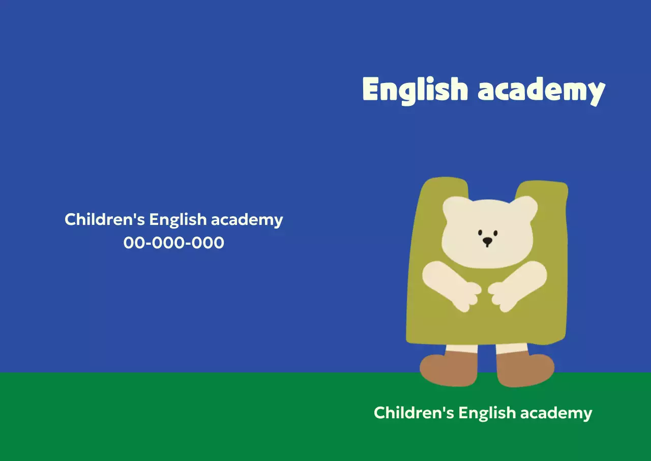 Blue Cozy English Education Ad