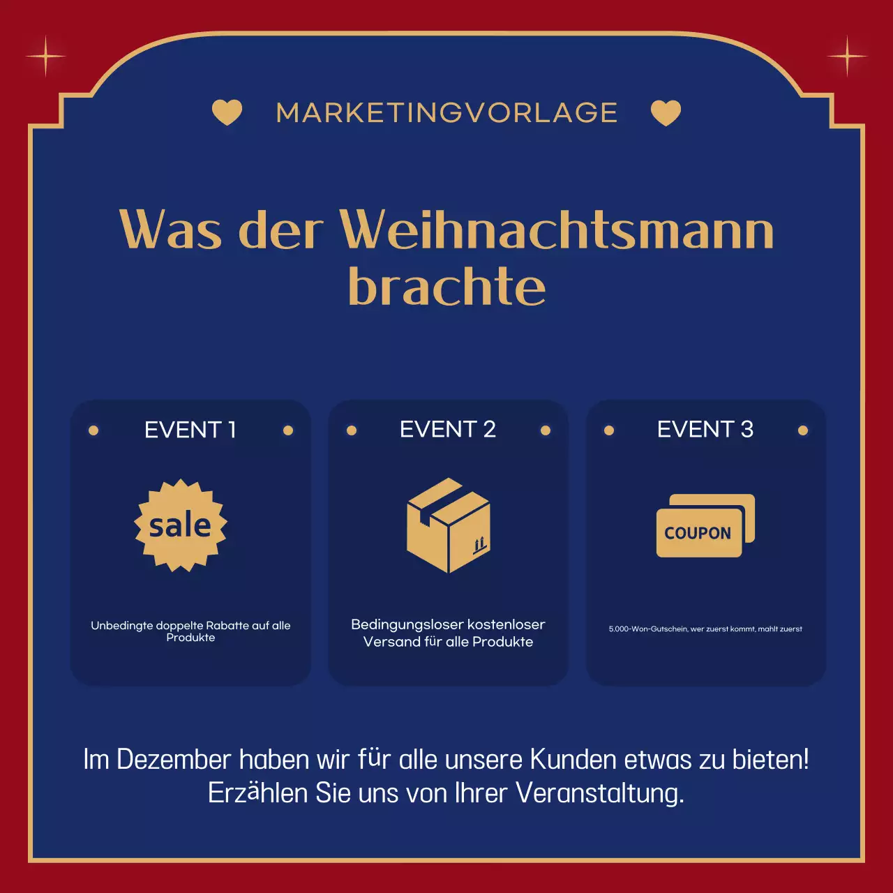 Rote gemütliche Weihnachtsaktion