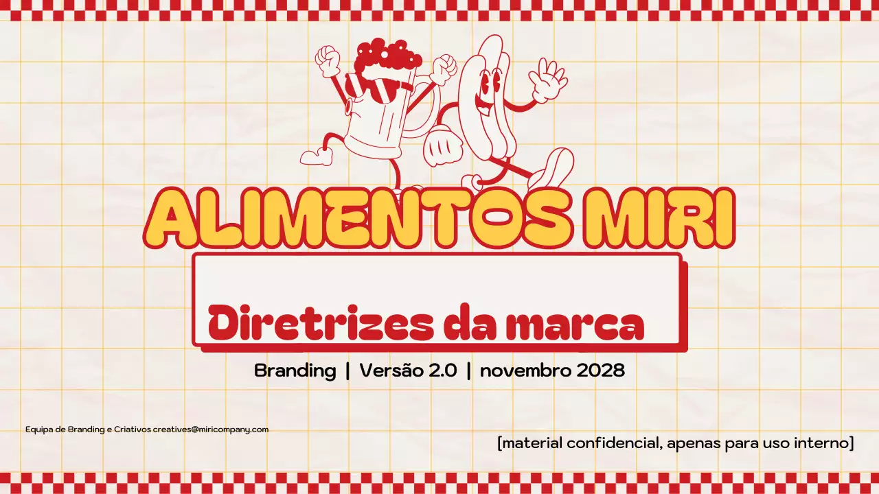 diretrizes da marca retro vermelha