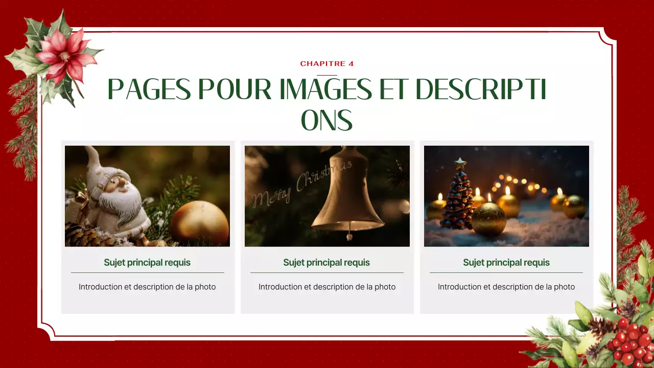 Luxueux planificateur de fond de Noël en rouge