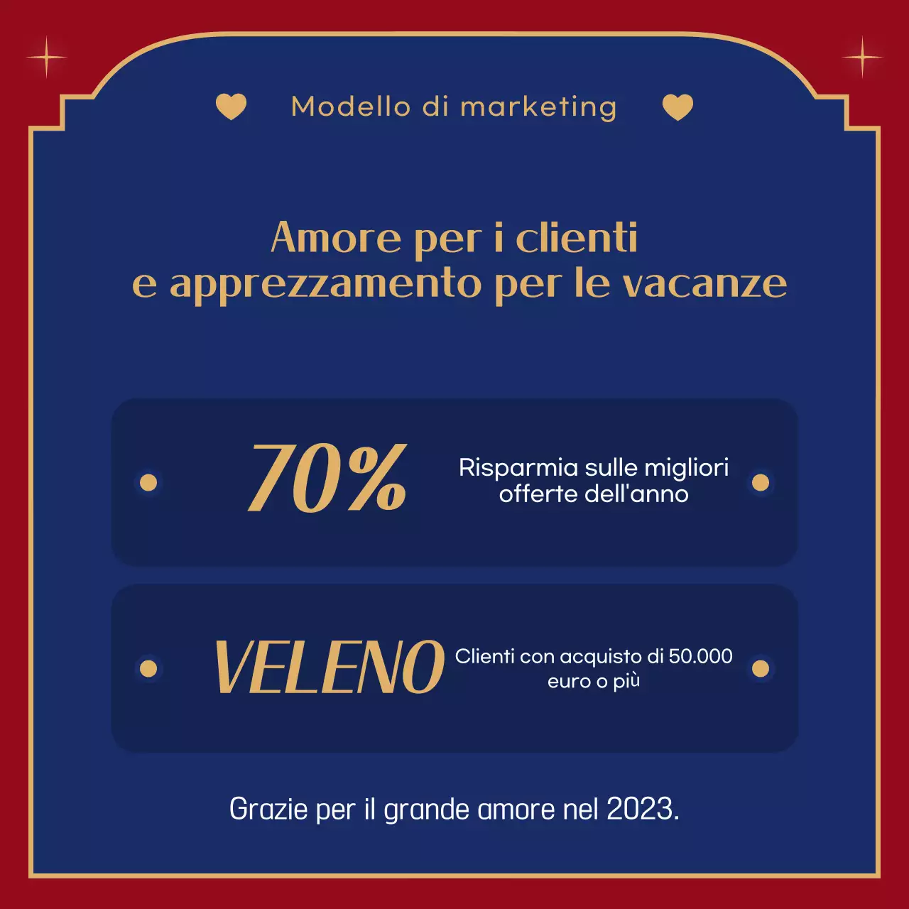 Promozione natalizia rossa e accogliente