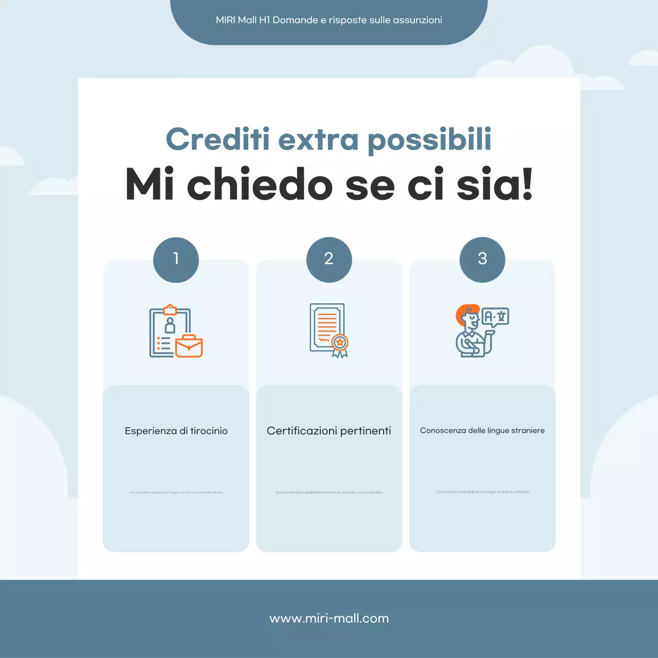 Assunzione pulita di colore blu chiaro