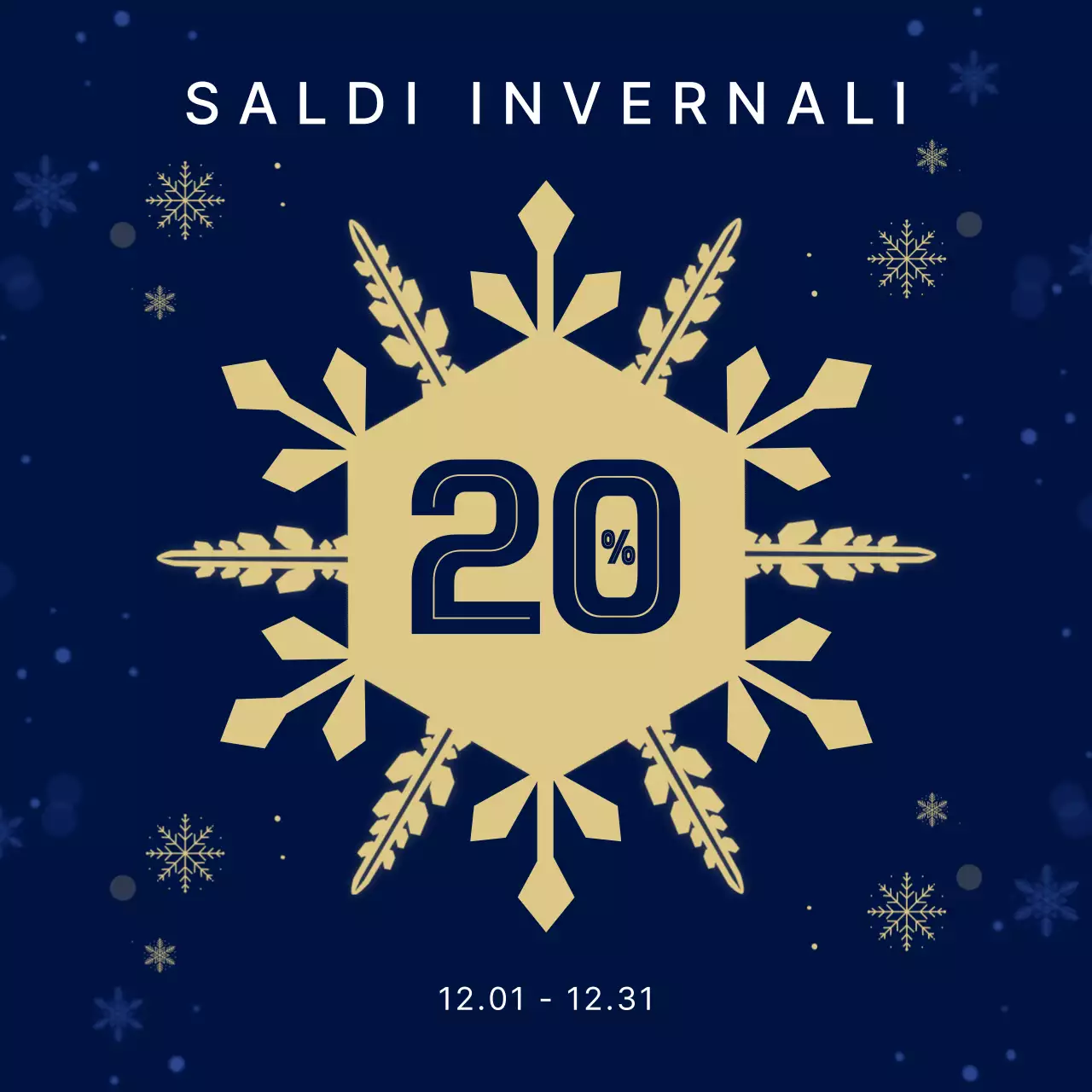 Evento di vendita semplice blu navy