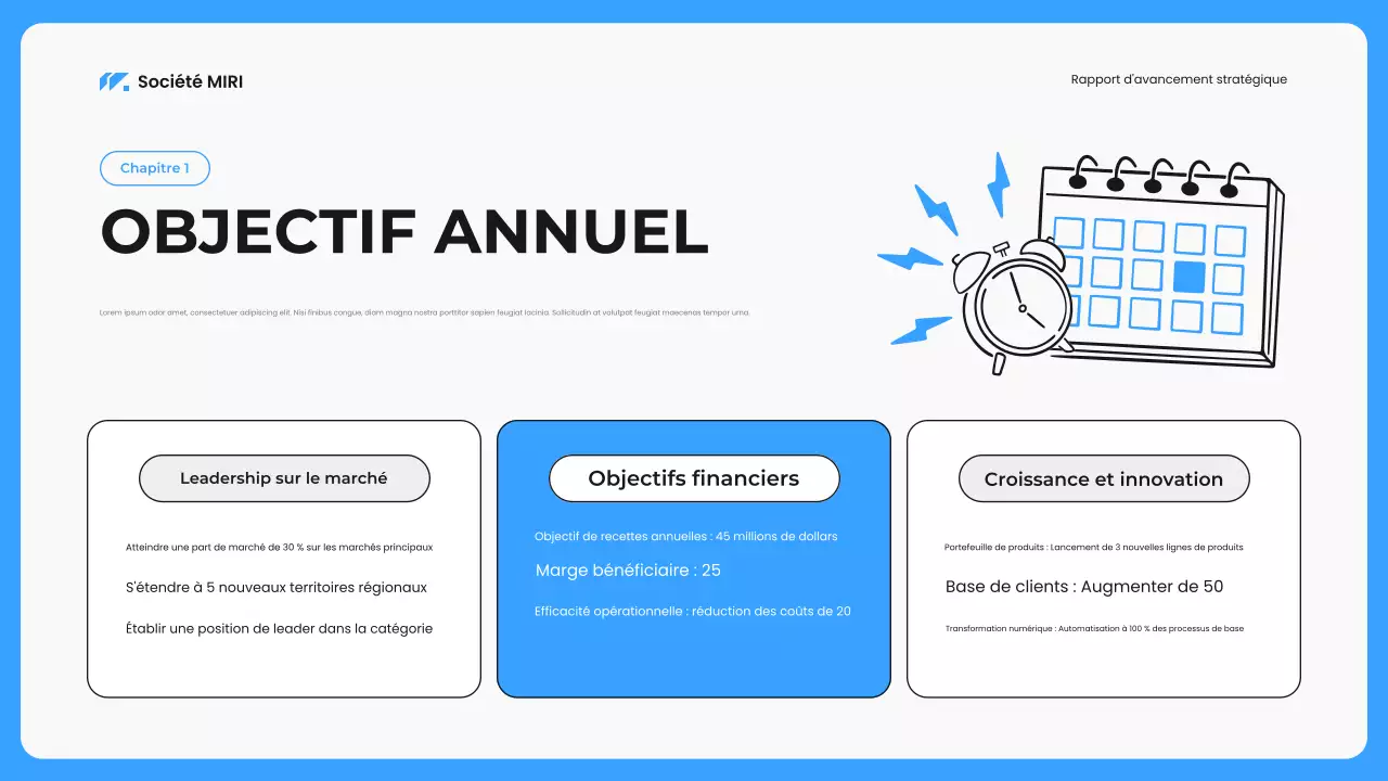 blue modern business report