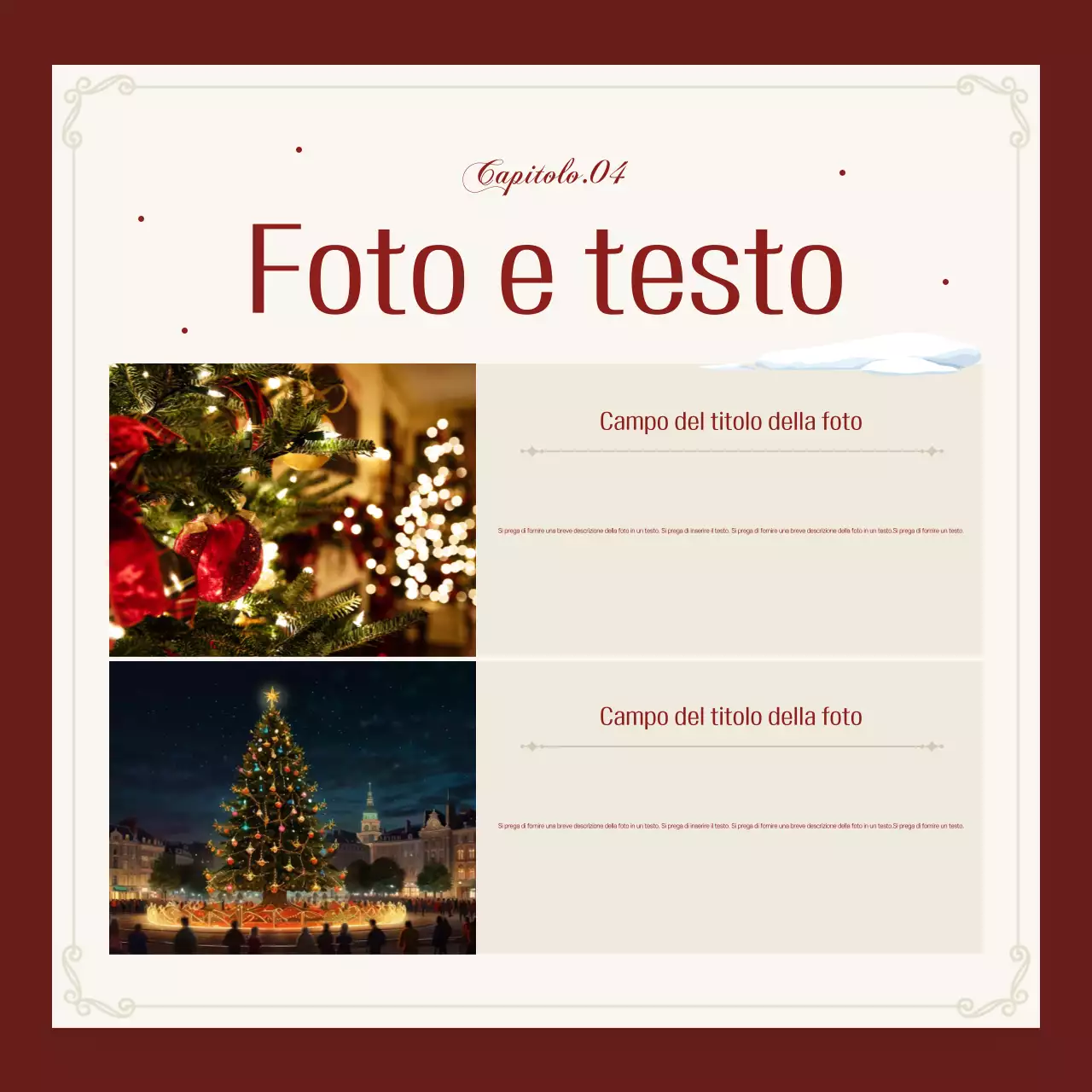 Promuovere un evento natalizio di classe in beige