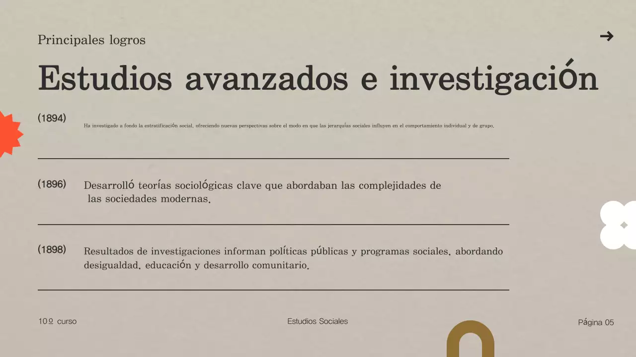 plantilla de presentación de biografía vintage beige