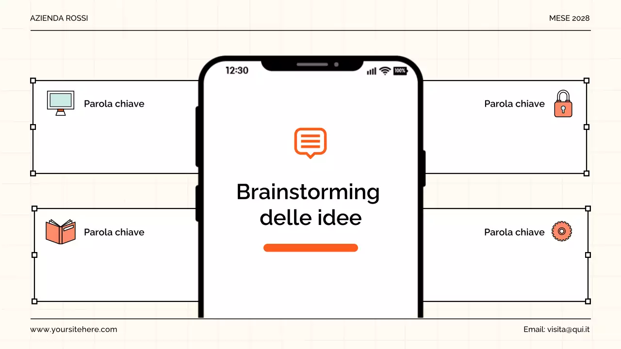 Guida al brainstorming moderno arancione