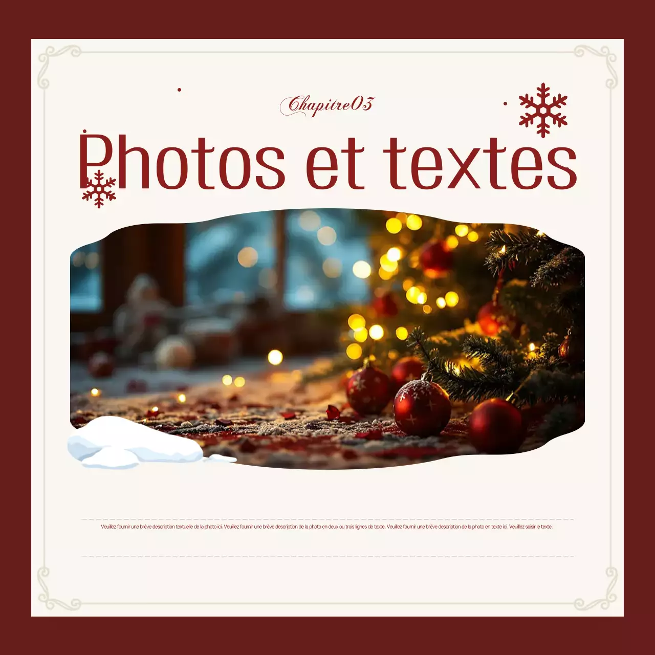 Promouvoir un événement de Noël élégant en beige