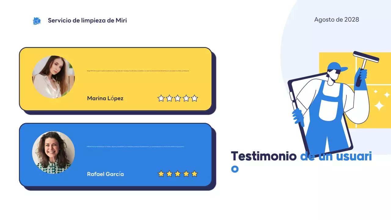 blue modern servicio de limpieza introducción