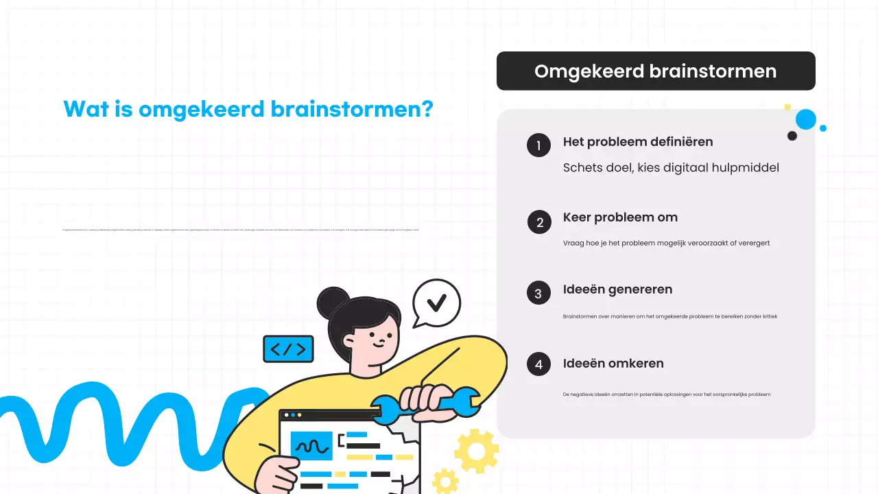 blauw modern brainstormen presentatie