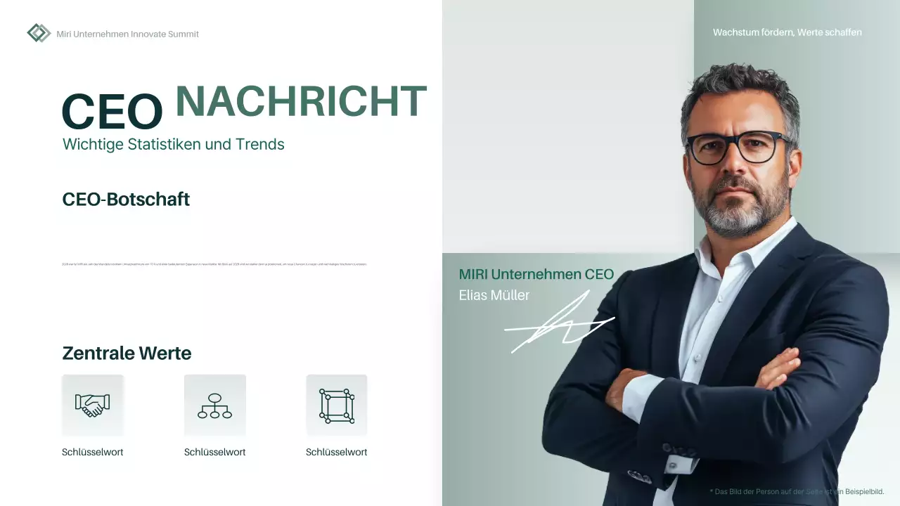 green minimal Jahresbericht Businessplan