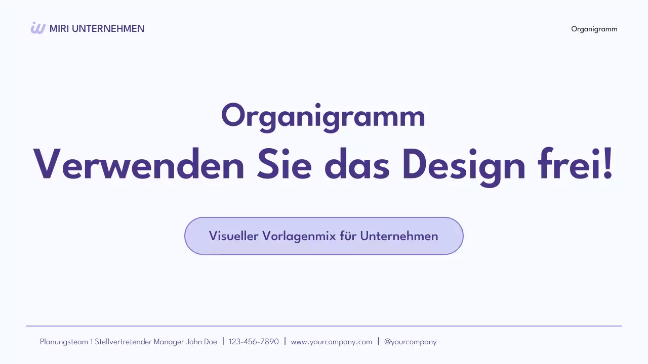 lila moderne Sammlung von Organigrammen Layout