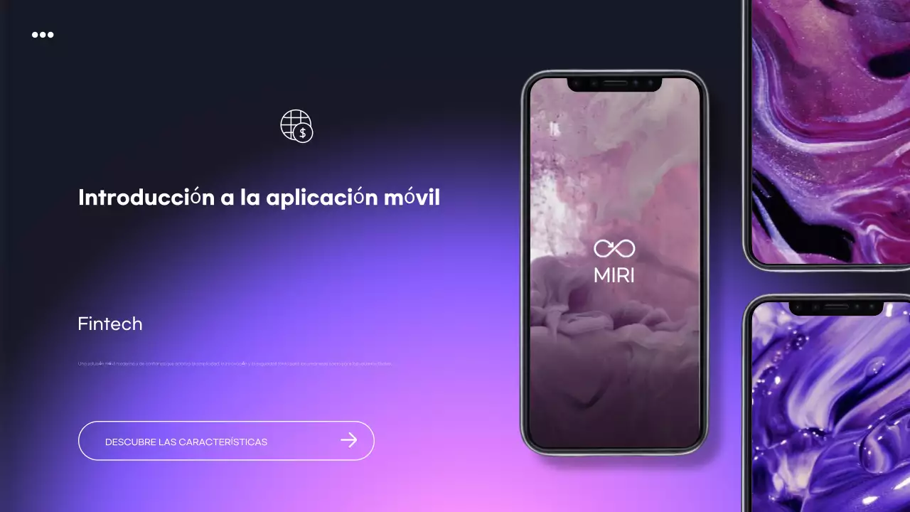 púrpura moderna promoción fintech