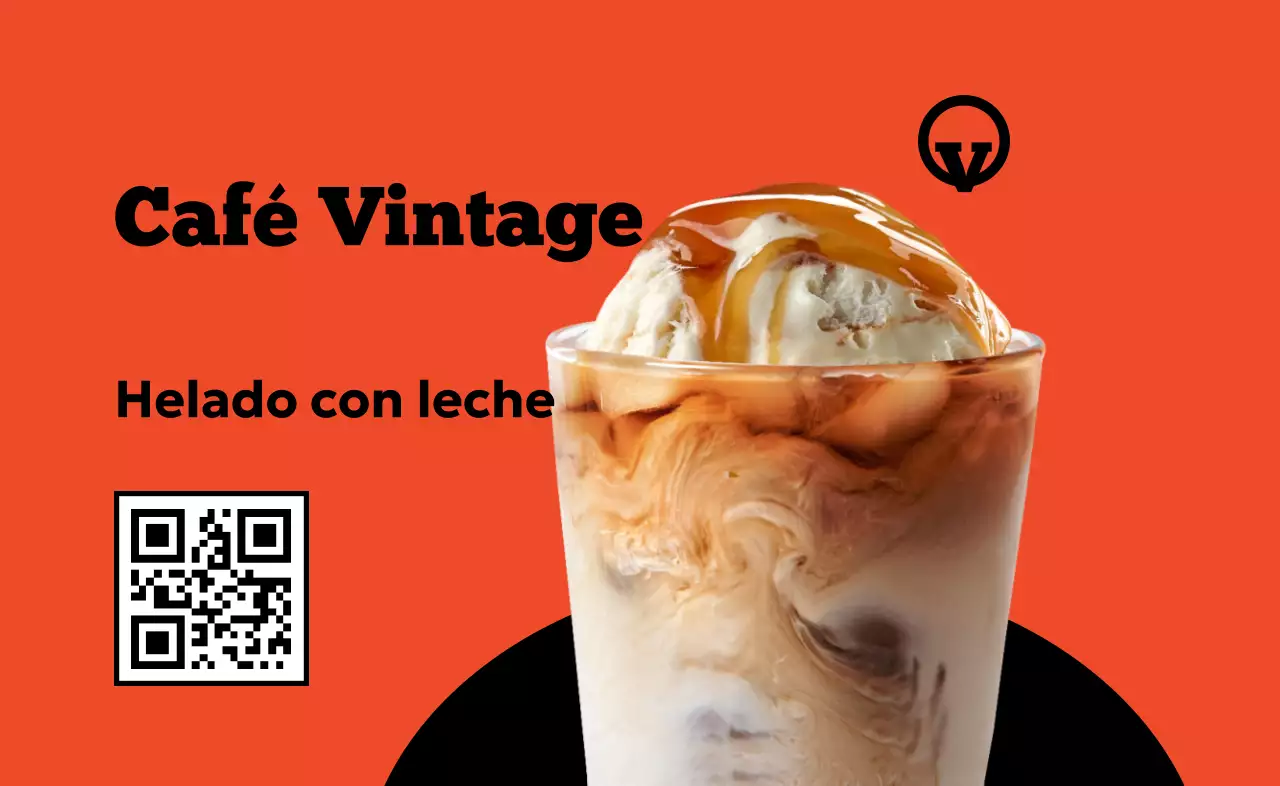 Anuncio vintage de un café naranja