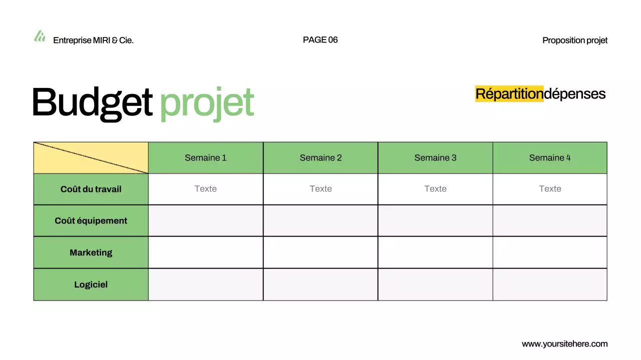 présentation d'une proposition de projet vert moderne