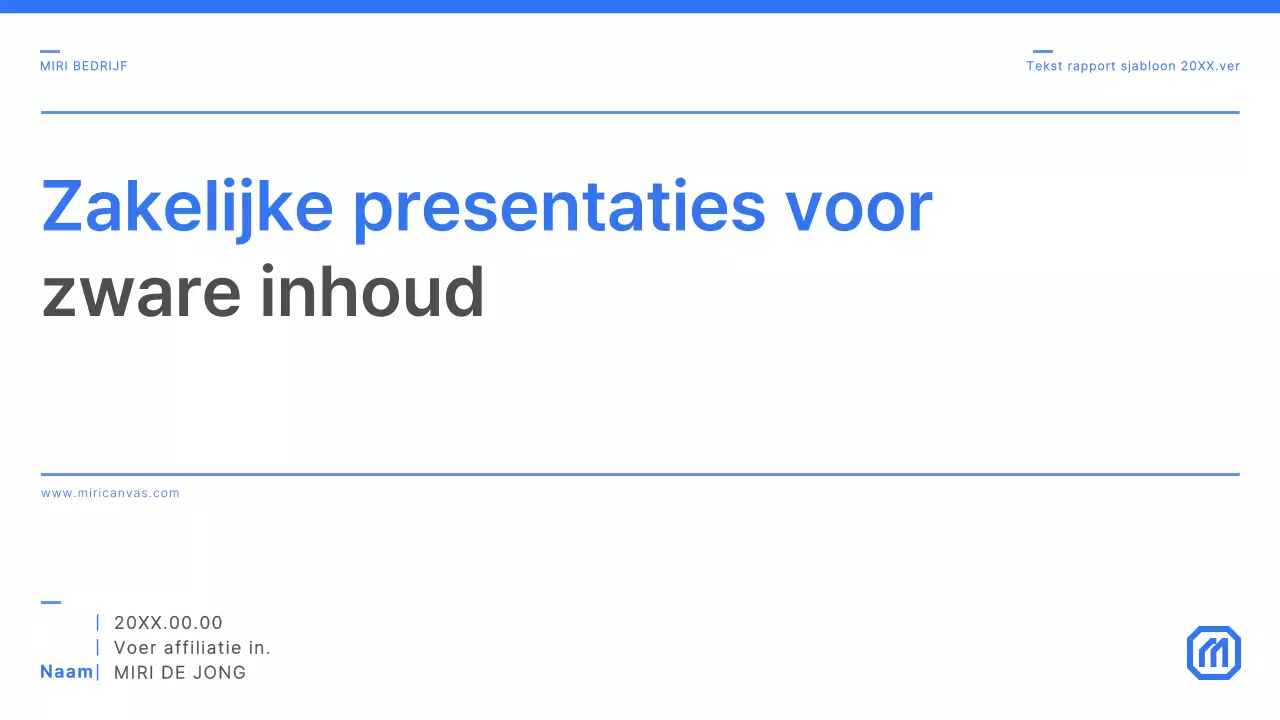 Blue Simple Zakelijke documentatie