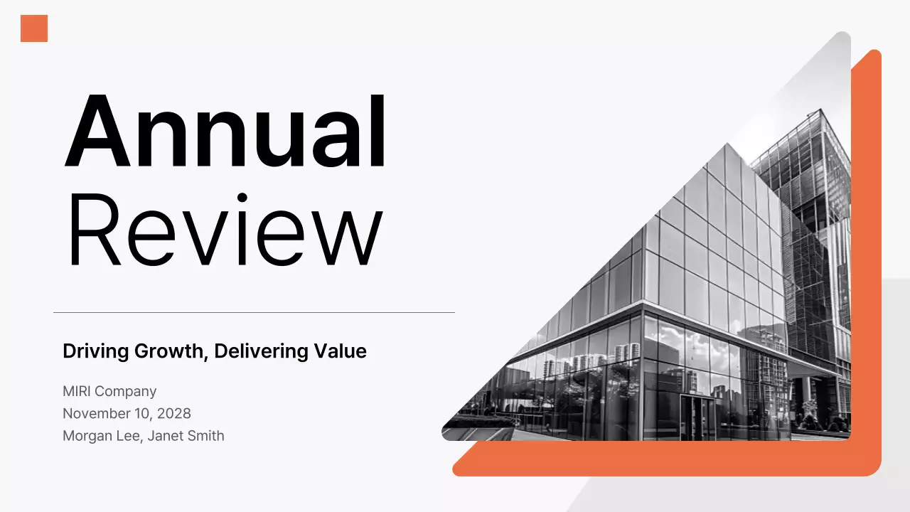 Orange Modern Business Presentation