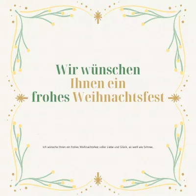 Beige Klassische Weihnachtskarte