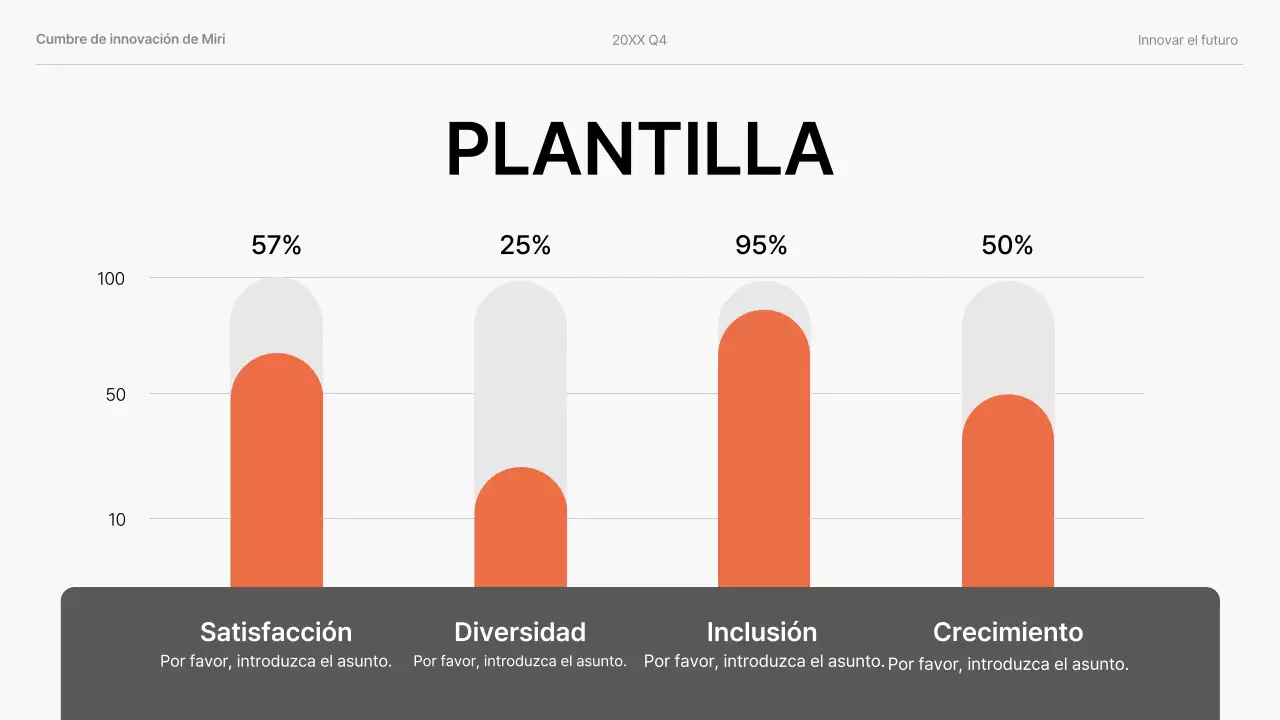 presentación de empresa moderna en naranja