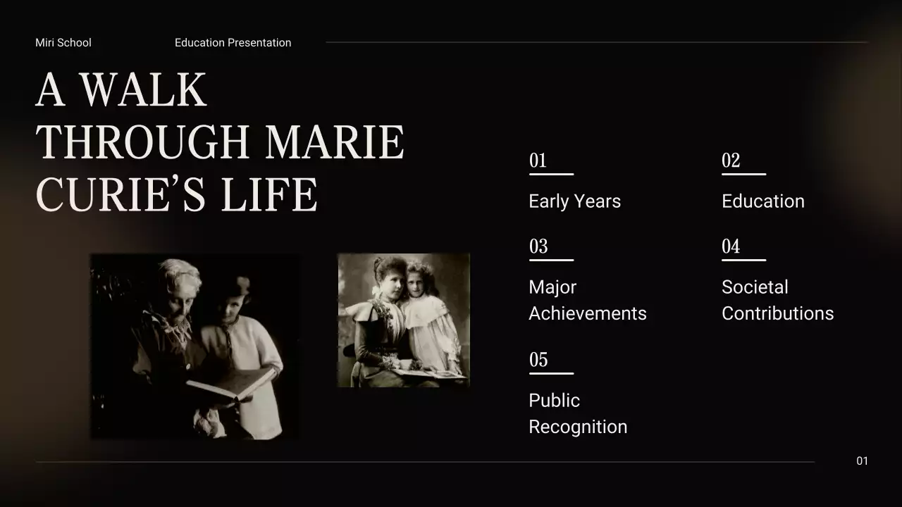 Black Vintage Biography Presentation