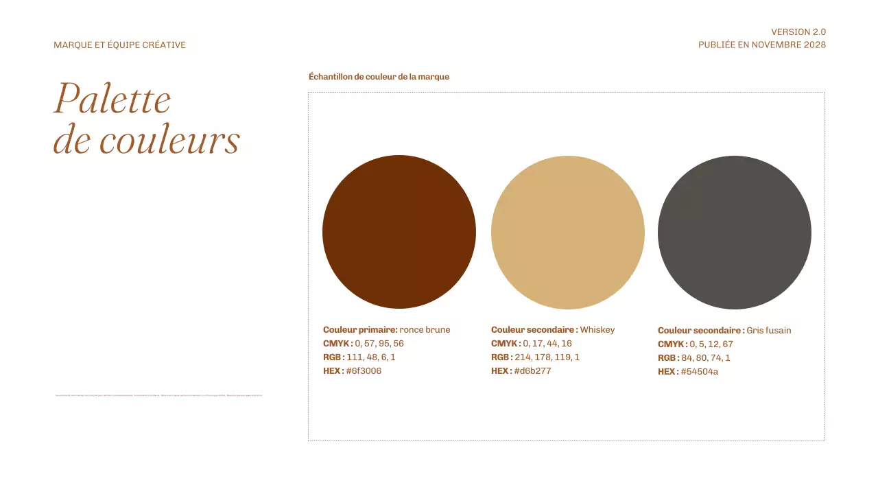 ligne directrice de la marque minimaliste beige