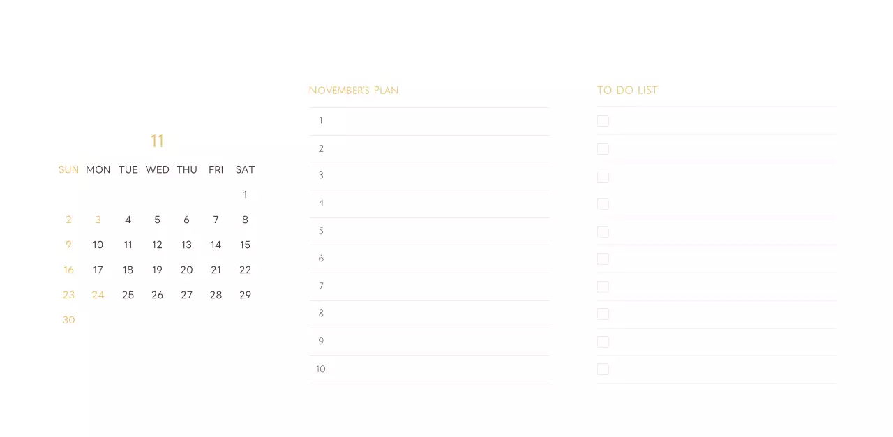 白と黒のシンプルな2025年版数字卓上カレンダー