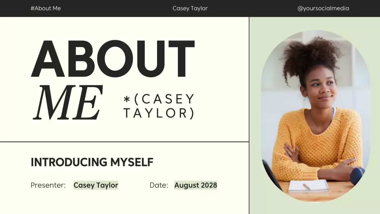 Apresentação pessoal moderna bege