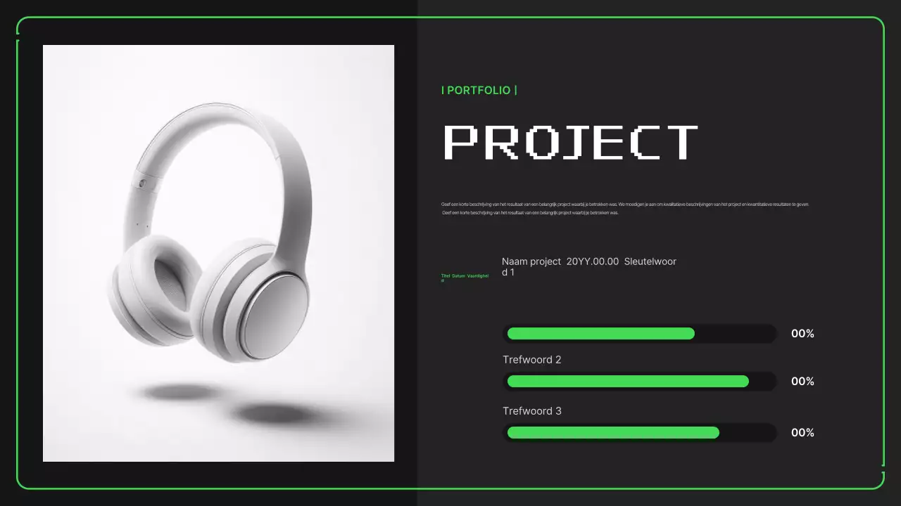 Portfolio met eenvoudige korrelige illustraties in neonkleuren voor het nieuwe jaar