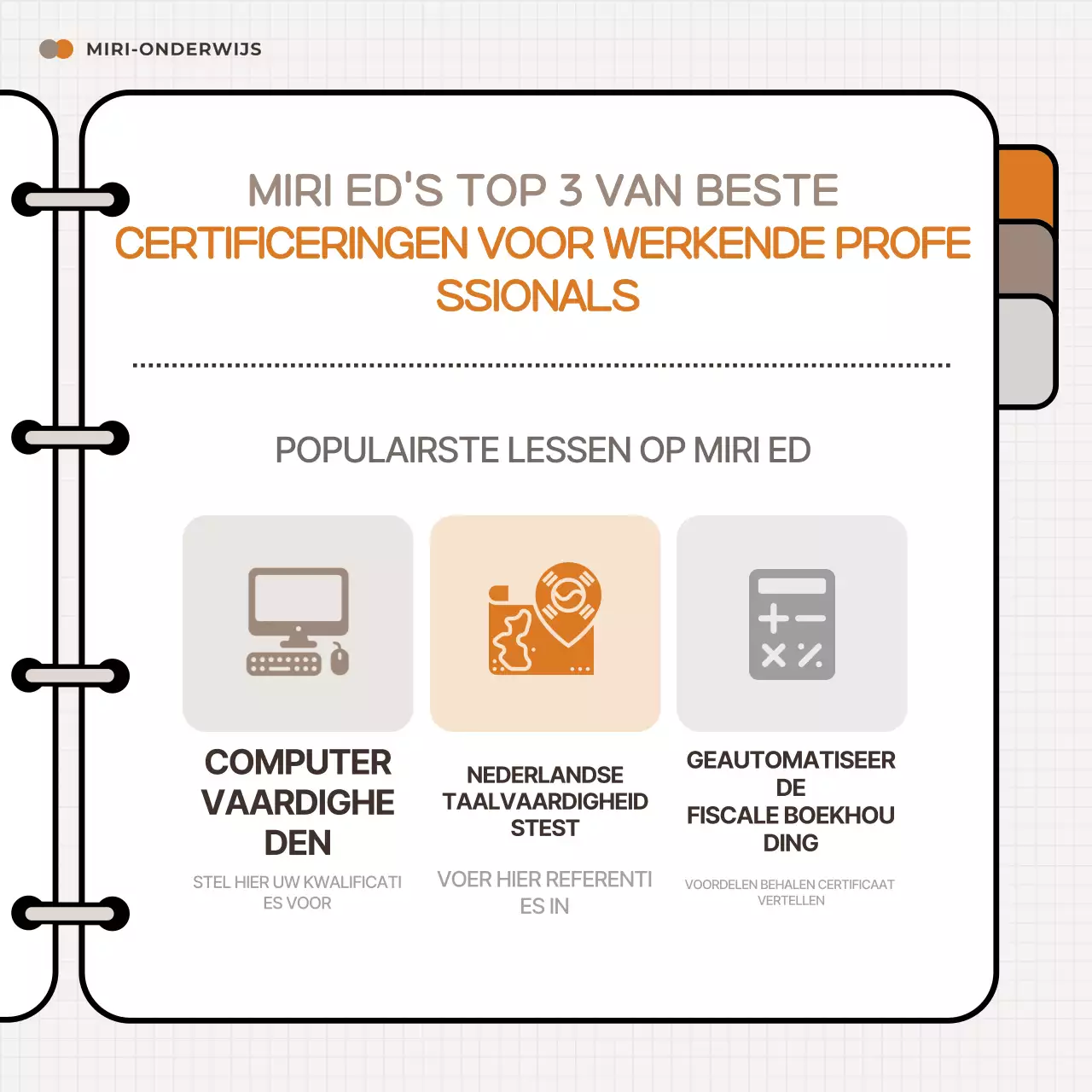 Oranje eenvoudige werknemersopleidingen