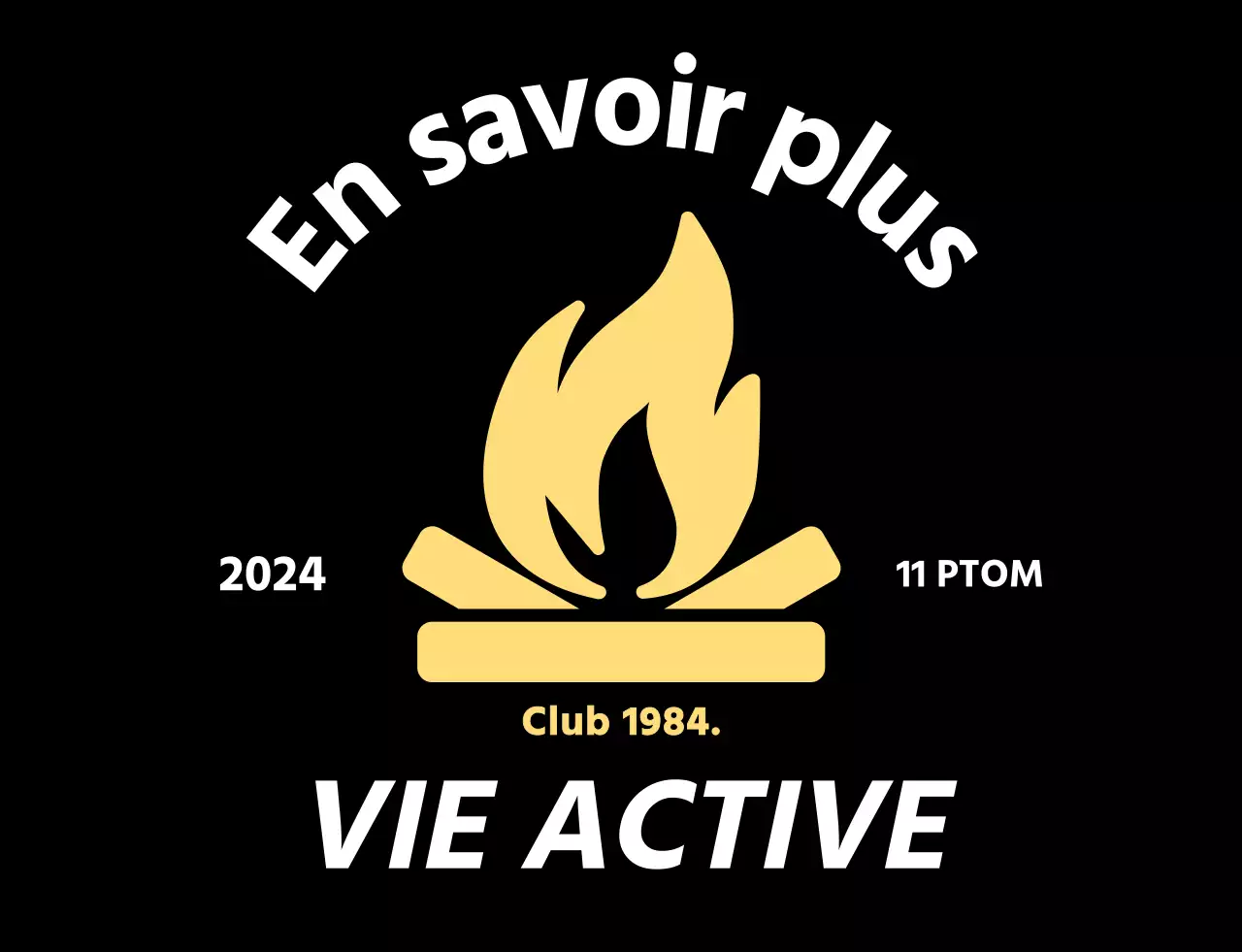 Promotion simple du camping avec l'icône d'un feu de camp