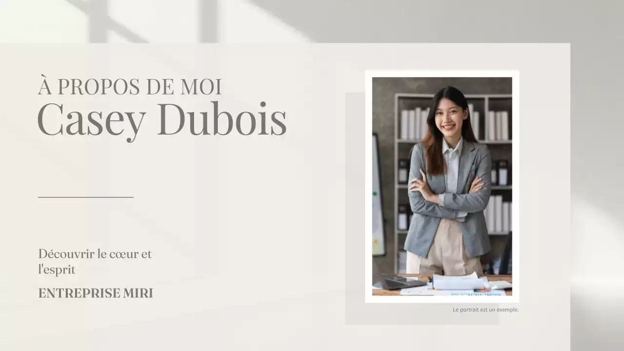 Clean Aesthetic A propos de moi Profil Introduction Présentation pour les professionnels