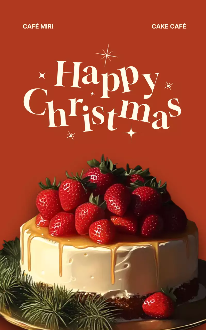 Rode Vintage Kerststickers