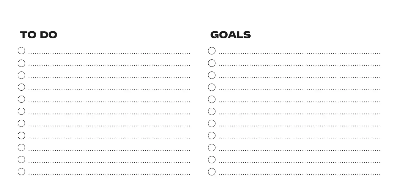 黒と白のモダンな2025年カレンダー