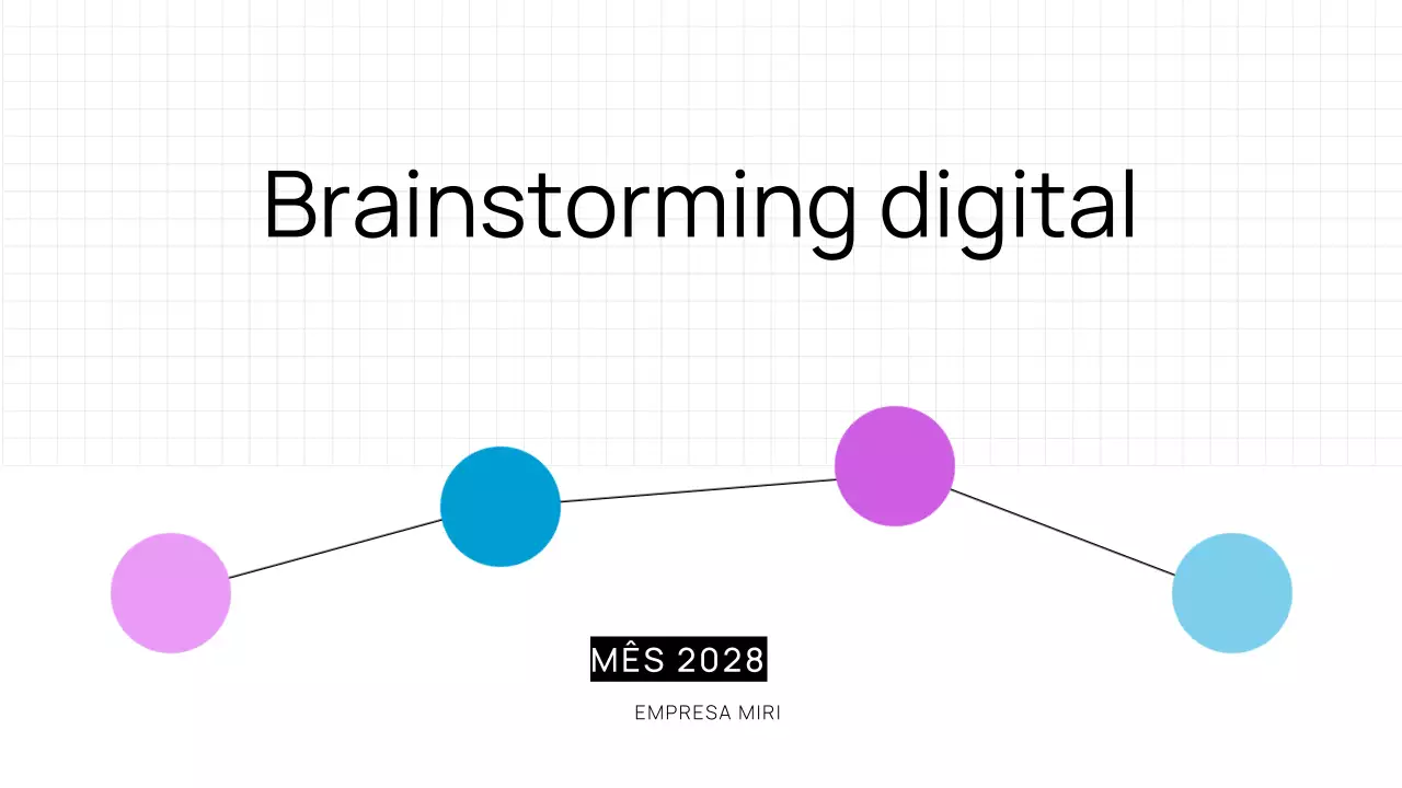 Apresentação de brainstorming digital minimalista e em negrito da moda