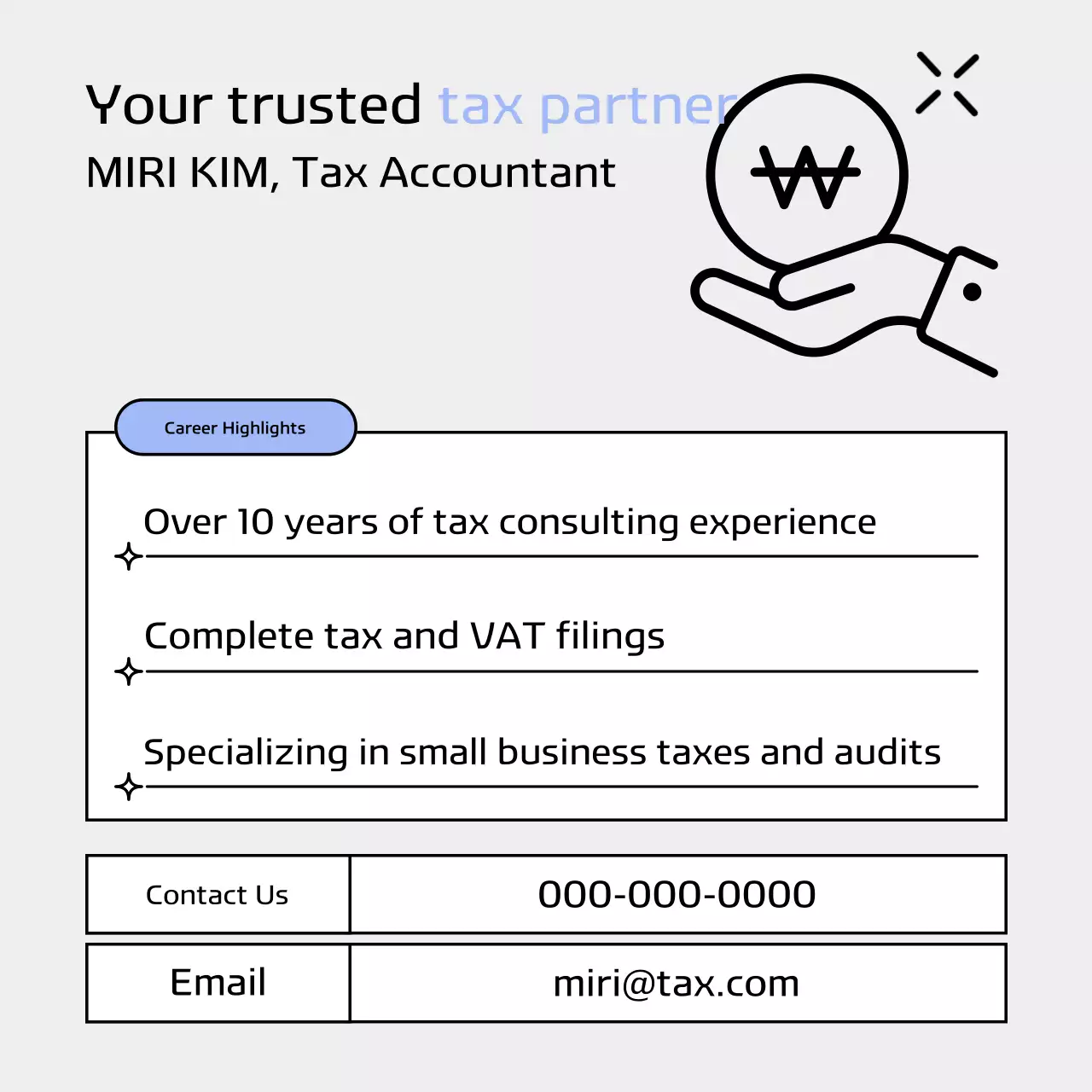 Carrossel do Instagram da Blue Modern Tax Schedule