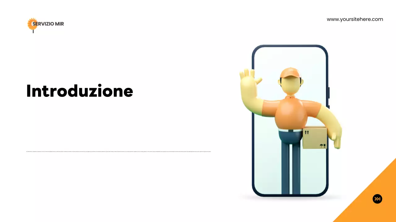 introduzione alla consegna moderna arancione