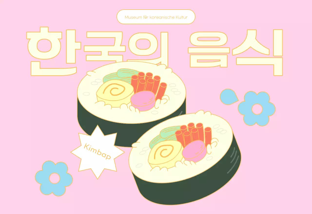 Postkarte Traditionelles koreanisches Essen in Minze