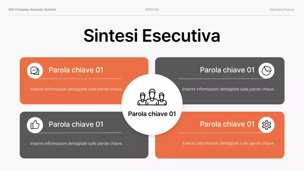 presentazione aziendale moderna arancione