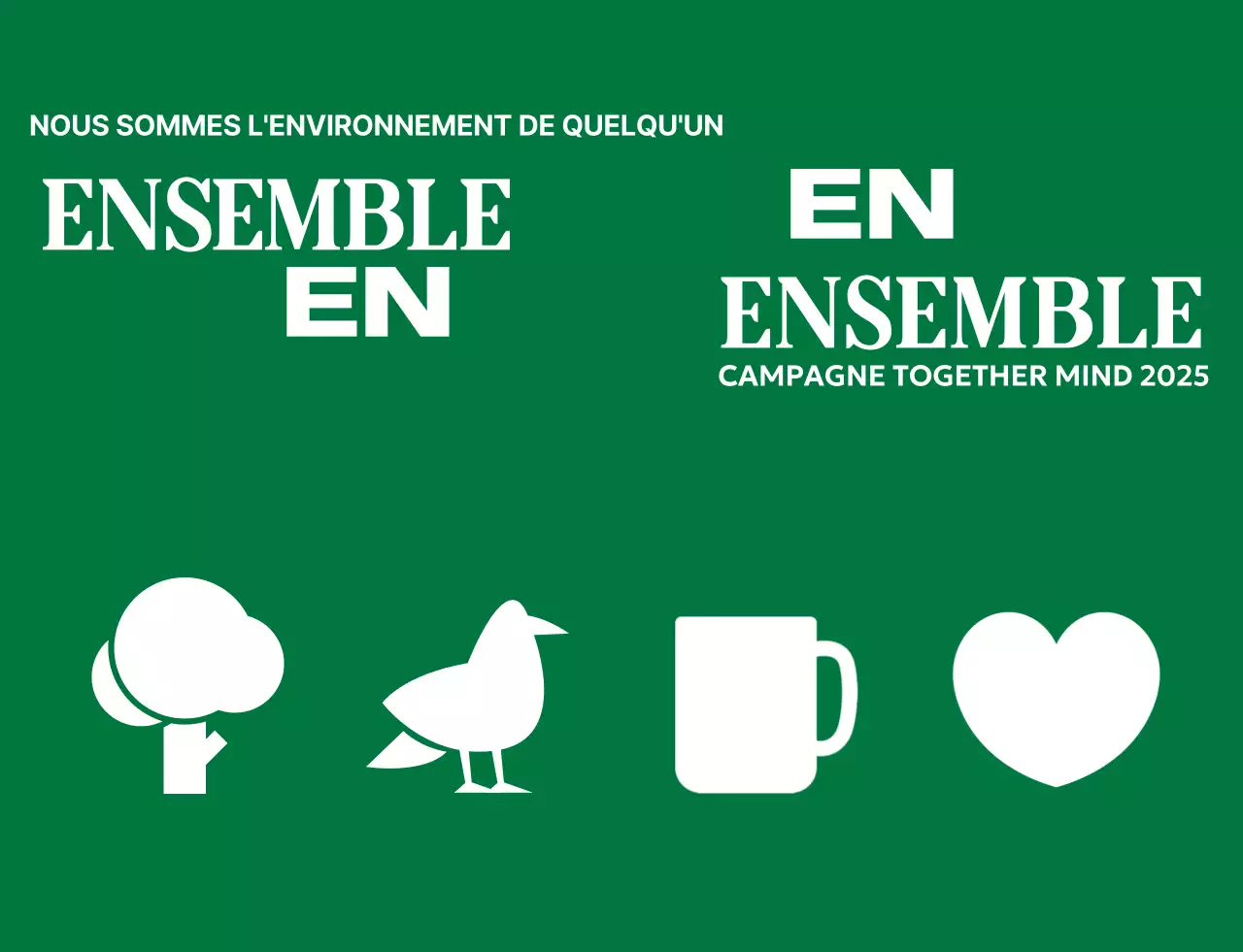 Campagnes environnementales simples avec icônes