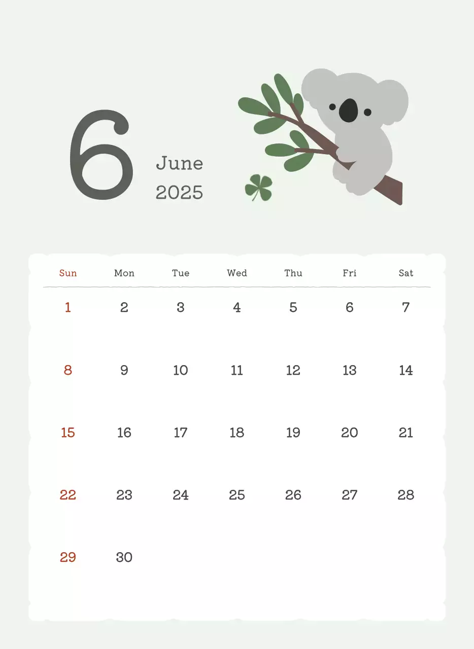 カラフルでかわいいイラストカレンダー