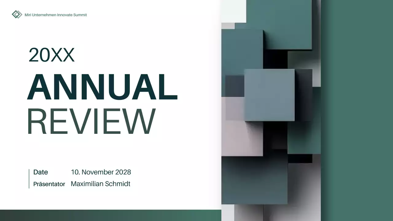 green minimal Jahresbericht Businessplan