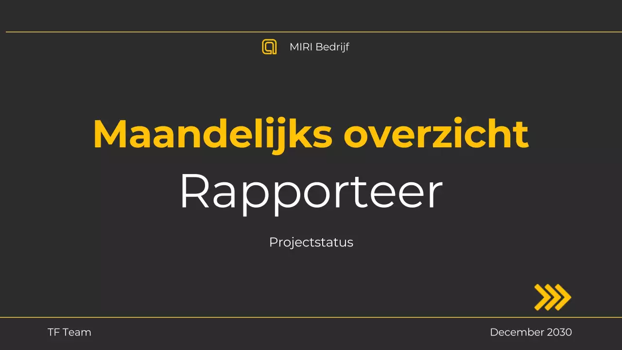 Zwart modern zakenrapport