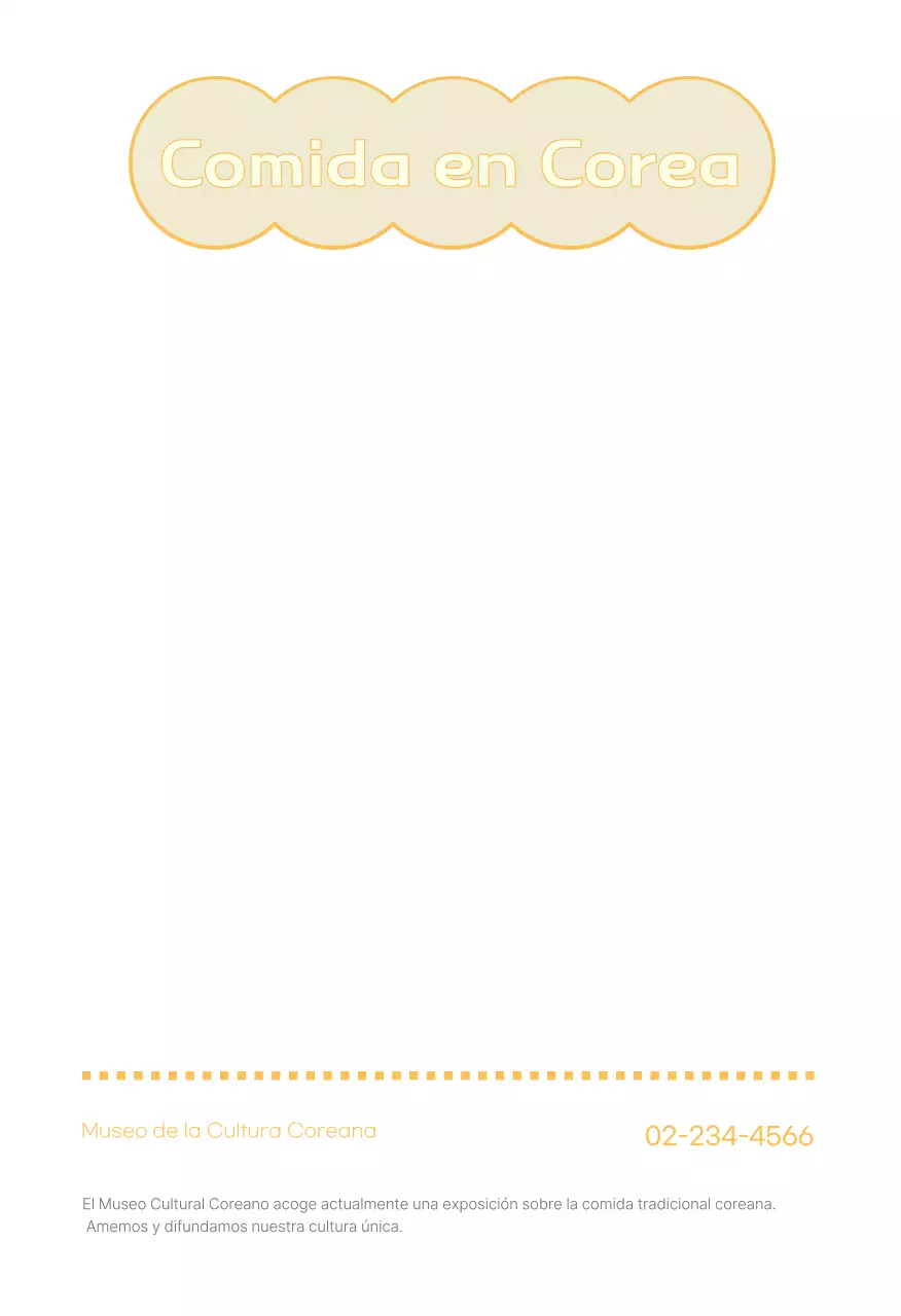 Postal de comida tradicional naranja