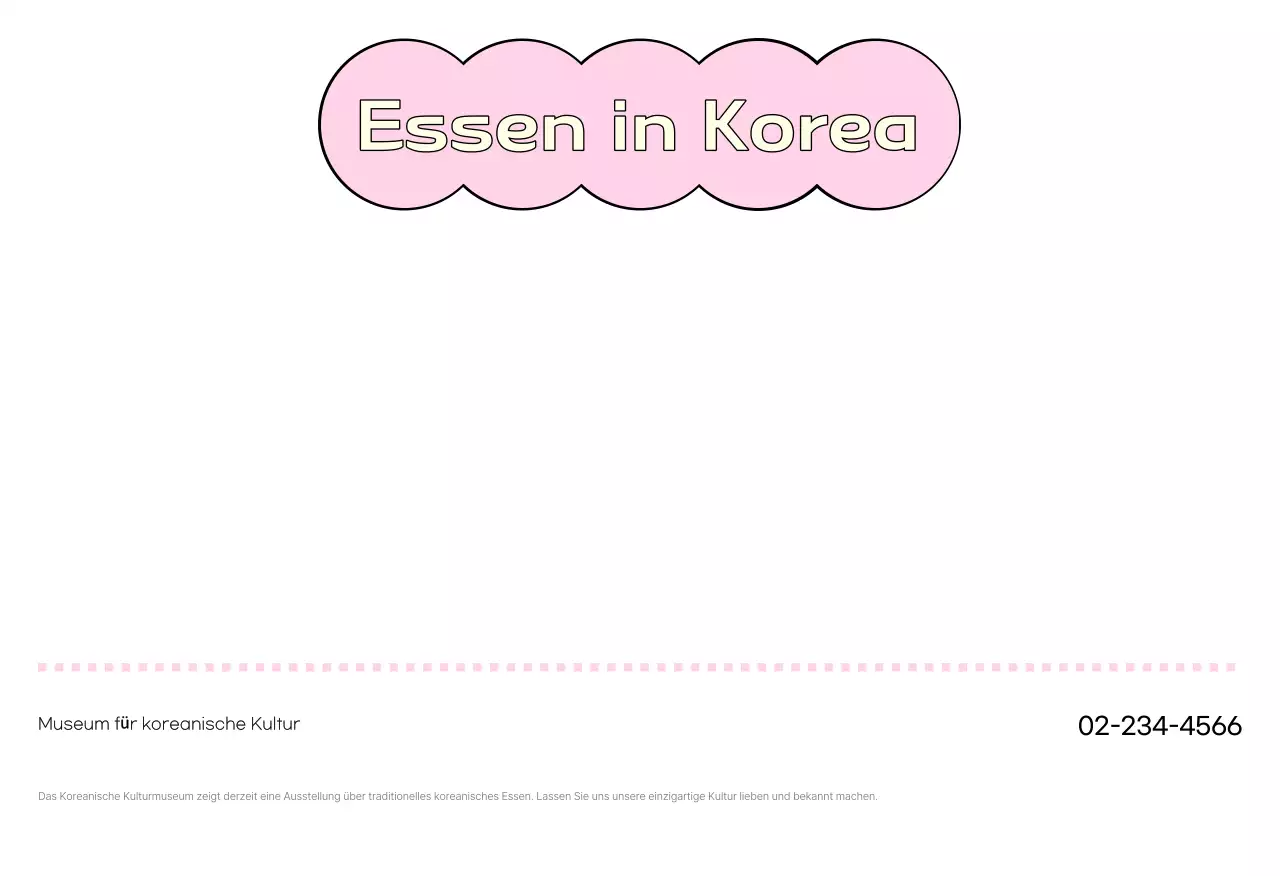 Postkarte Traditionelles koreanisches Essen in Minze