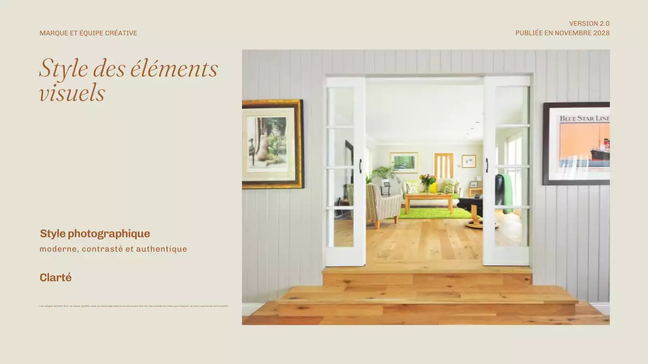 ligne directrice de la marque minimaliste beige