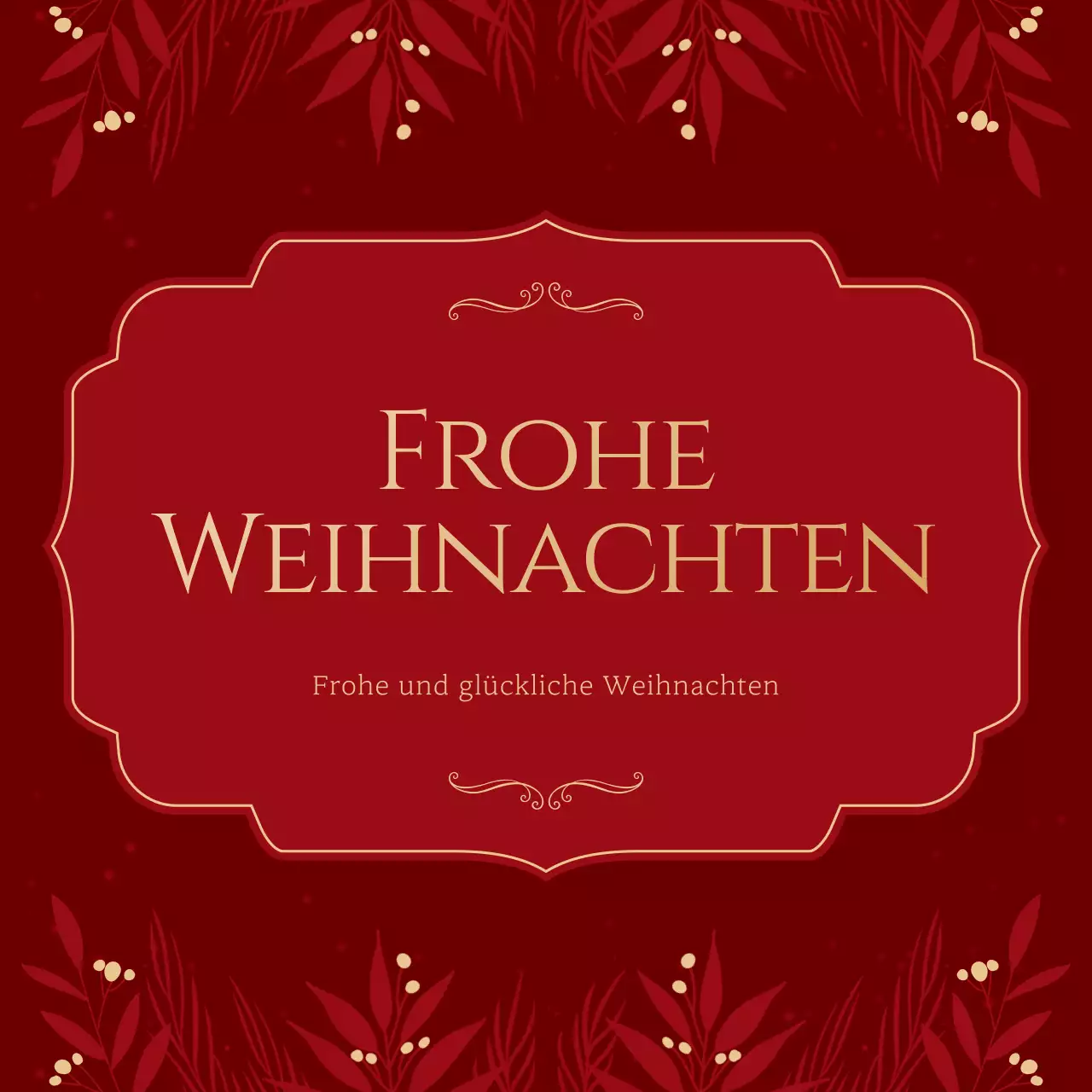 Rote klassische Weihnachtskarte