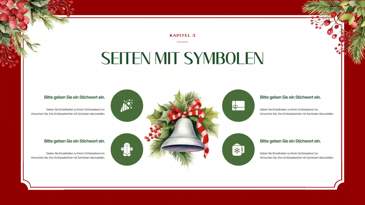 Luxuriöser Weihnachts-Hintergrundplaner in Rot